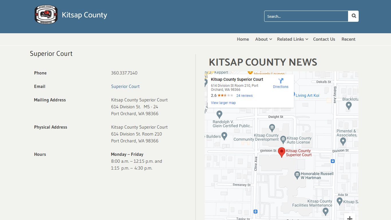 Contact Us - Kitsap County, Washington